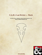 C.A.R.L Lab Notes 1:- Feats for Casters