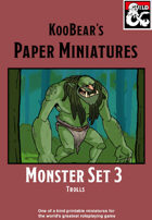 Monster Set 3 Trolls - KooBear's Paper Miniatures