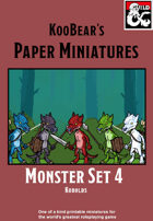 Monster Set 4 Kobolds - KooBear's Paper Miniatures