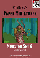 Monster Set 6 Carrion Crawler - KooBear's Paper Miniatures