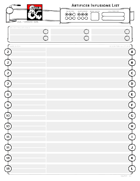 Artificer Infusions Sheet