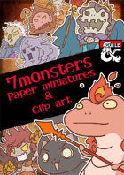 7Monsters Paper miniatures & Clip art