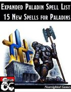 Expanded Paladin Spell List: 15 New Spells for Paladins