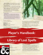 Player’s Handbook: Library of Lost Spells