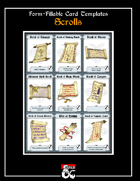 Form-Fillable Scroll Card Templates and Art Library