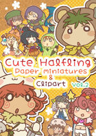 Cute Halfling Paper miniatures & Clip art
