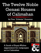 The Twelve Noble Genasi Houses of Calimshan (5e)