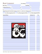 D&D 5E Eberron Base Log (editable/fillable PDF, printer friendly)