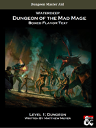 DotMM: Boxed Flavor Text and Combat Tracker - Level 1 (Waterdeep: Dungeon of the Mad Mage)