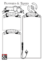 Features & Traits Sheet