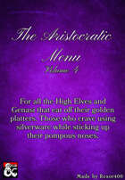 The Aristocratic Menu - Volume 4