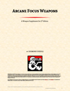 Arcane Focus Weapons