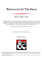 Refraction In The Shaar: Mistress Oughe's Grotto