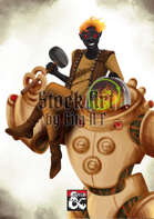 Character Stock Art: Fire Genasi Artificer with Construct