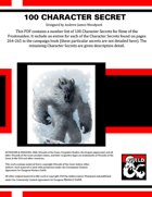 Rime of the Frostmaiden: 100 Character Secrets