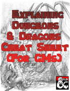 Explaining D&D Cheat Sheet for GMs