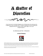 A Matter of Discretion