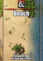 Beach Battlemap w/Fantasy Grounds support - TTRPG Map