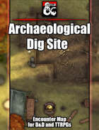 Dig Site Battlemap w/Fantasy Grounds support - TTRPG Map
