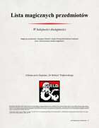 Lista magicznych przedmiotów w kolejności dostępności