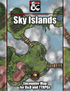 Sky (&Water) Islands Battlemap w/Fantasy Grounds support - TTRPG Map