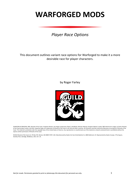 Race Options - Warforged Mods (5E)