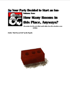 So your party decided to start an INN- Volume 2 - How Many Rooms
