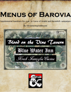 Menus of Barovia