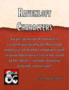 Six Ravenloft Pre-generated Characters with Fantasy Grounds Conversions