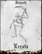 Undeath - Errata