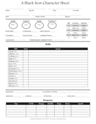 Black Iron - Character Sheet