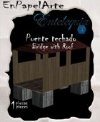 Puente techado de madera / Wooden bridge with roof (tabloide)
