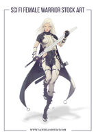 Sci Fi Female Soldier Stock Art