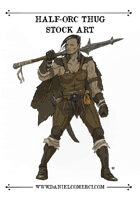 Half Orc Thug Stock Art