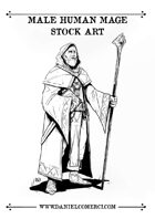 Male Human Mage Stock Art