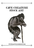 Cave Creature Stock Art