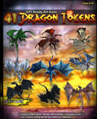 41 fantasy D&D Dragons Metallic and Chromatic Tokens
