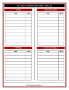 Ultimate Inventory Cheat Sheets