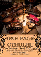 One Page Cthulhu: The Herbert West Trilogy