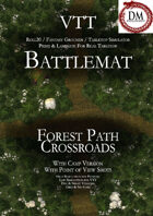 VTT Battlemap - Forest Path Crossroads