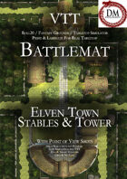 VTT Battlemap - Elven Town Stables & Tower